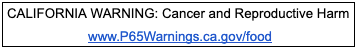 california warning: cancer and reproductive harm